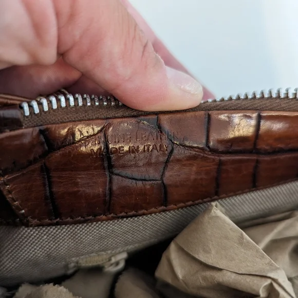 Rare Made in Italy Croc embossed DOONEY and Bourke convertible handbag - Picture 7 of 12